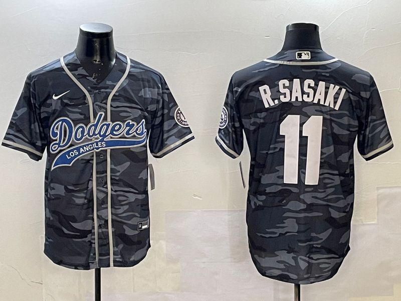 Men Los Angeles Dodgers 11 R.Sasaki Camo Joint Name 2025 Nike MLB Jersey style 1